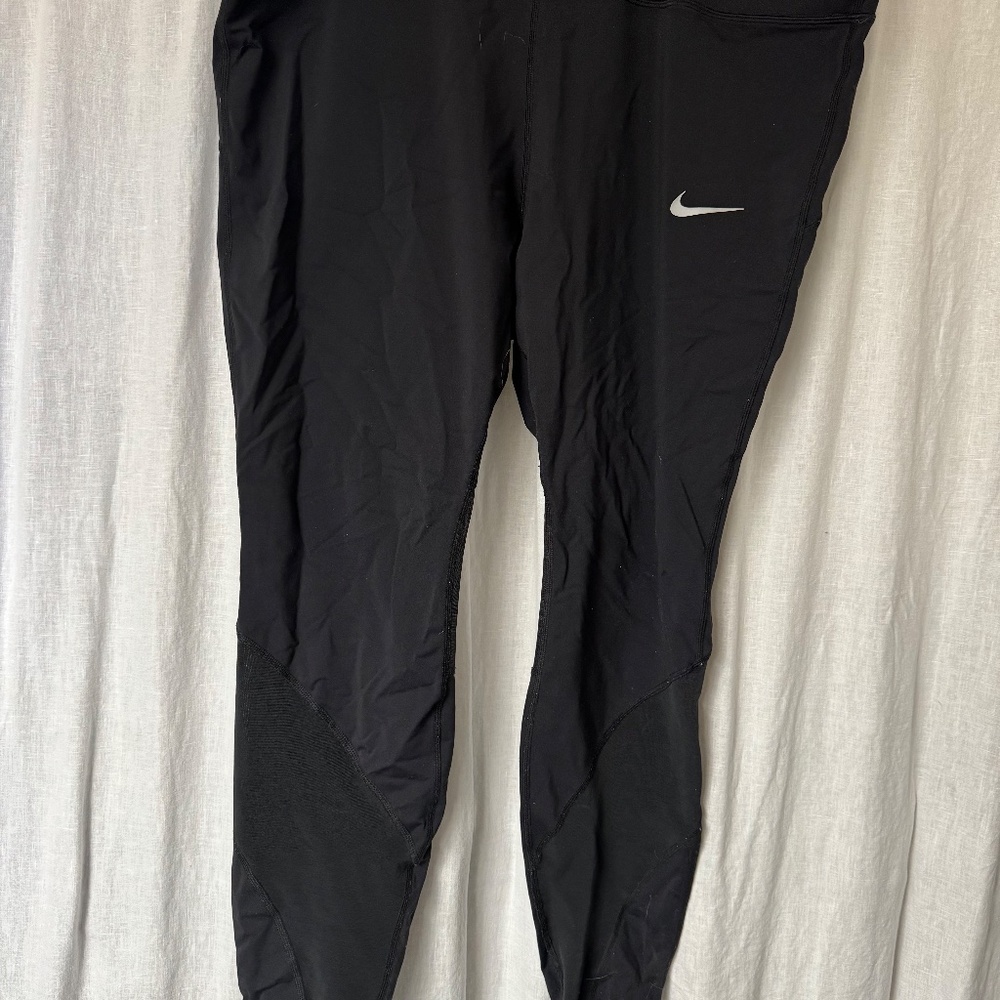 NIKE Dri-Fit Yoga pants Leggings Size 3x Womens Pull-on Mesh Pockets Black NWOT